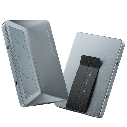 Wallet for Men - Slim Mens Wallet with Money Clip Slide to Pop-up Minimalistic RFID Wallet Credit Card Holder for Men with Gift Box (Gunmetal)